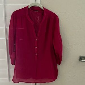 Tommy Bahama Fuchsia Button-Up Blouse